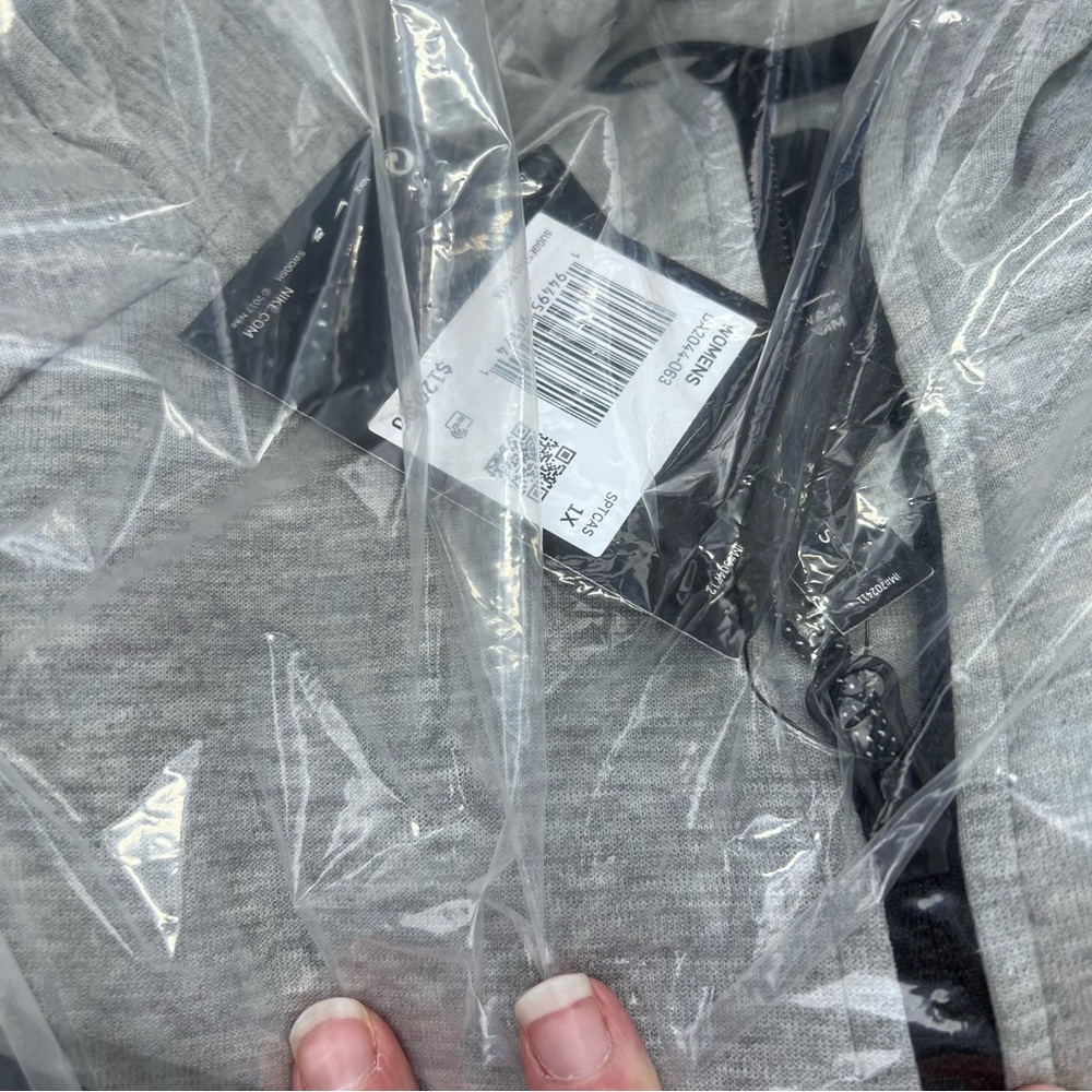 Nike Tech Fleece Hoodie Heather Grey Black Zip Up Sweatshirt Plus - Picture 7 of 8